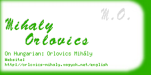 mihaly orlovics business card