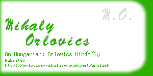 mihaly orlovics business card